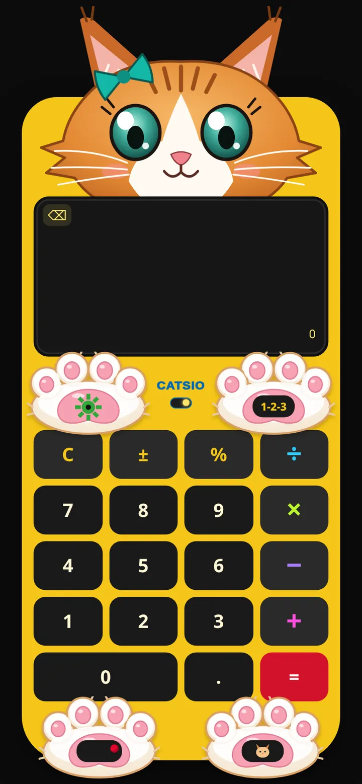 Catculator app screen